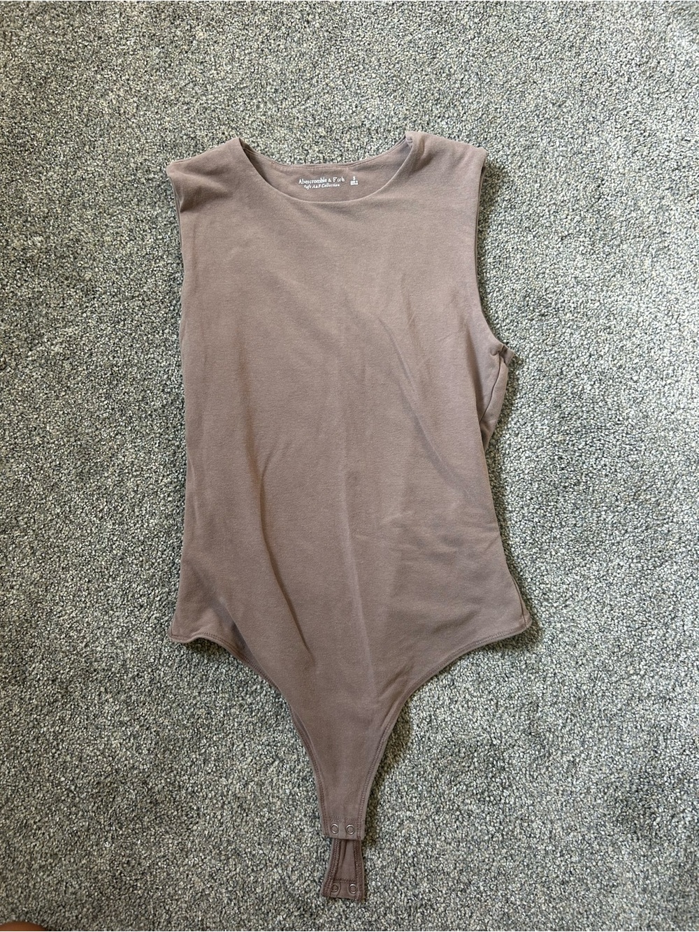 Abercrombie & Fitch Brown Cotton Seamless Tank Bodysuit